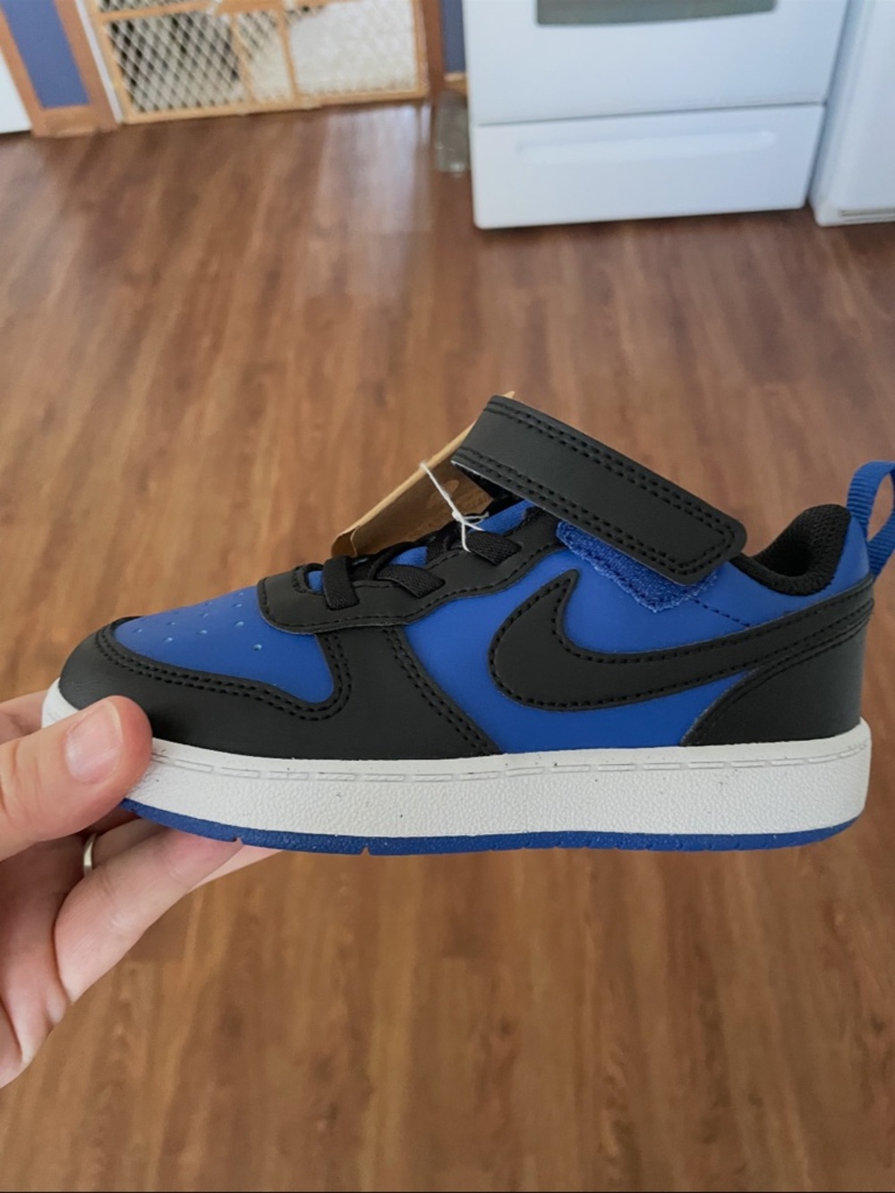 Nike Kids Low-Top Sneaker - Black and Royal Blue